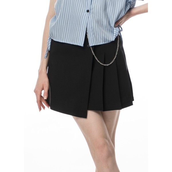 Semi-pleated skirt